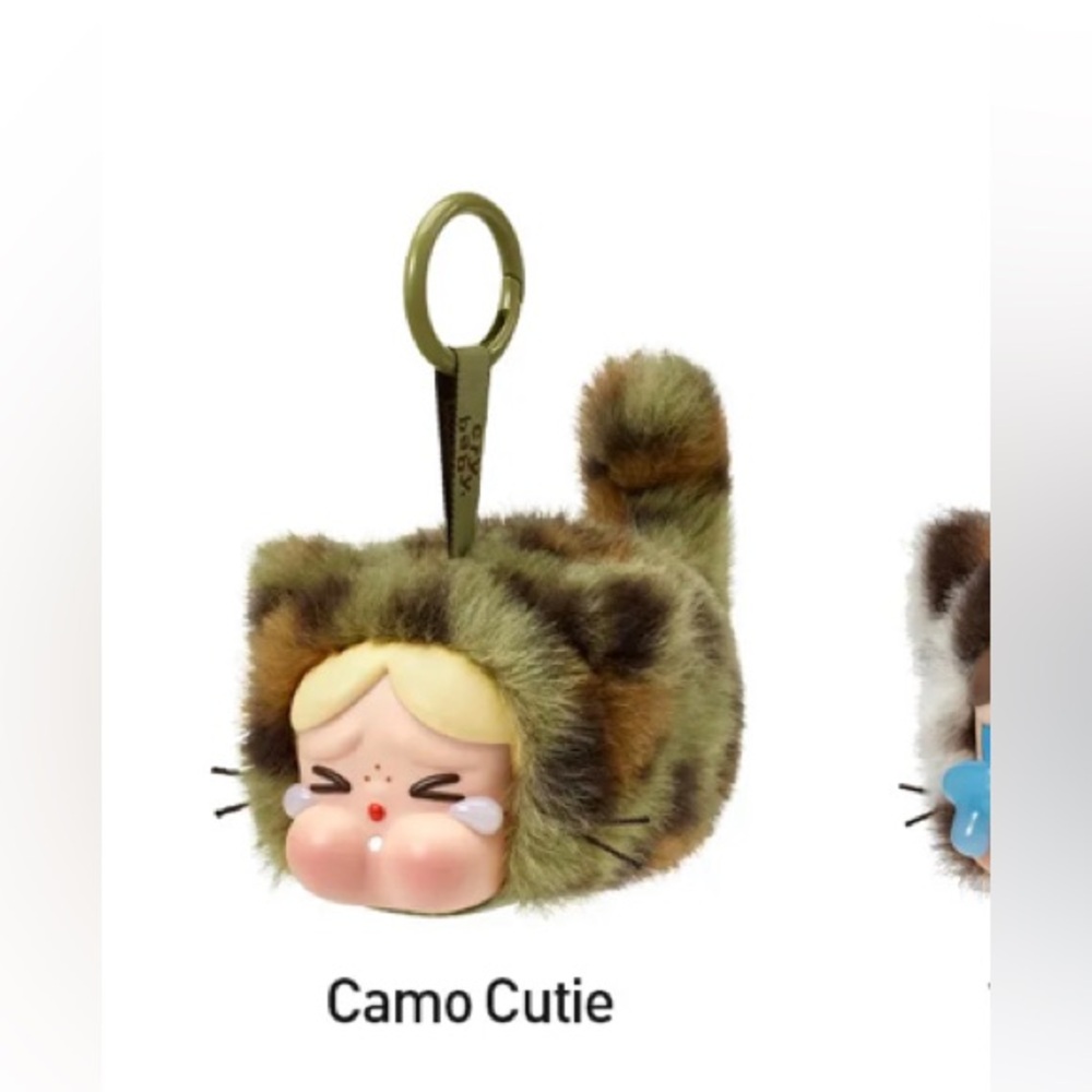 Wild but cutie crying cat plush pendant popmart blind box pop mart crybaby camo